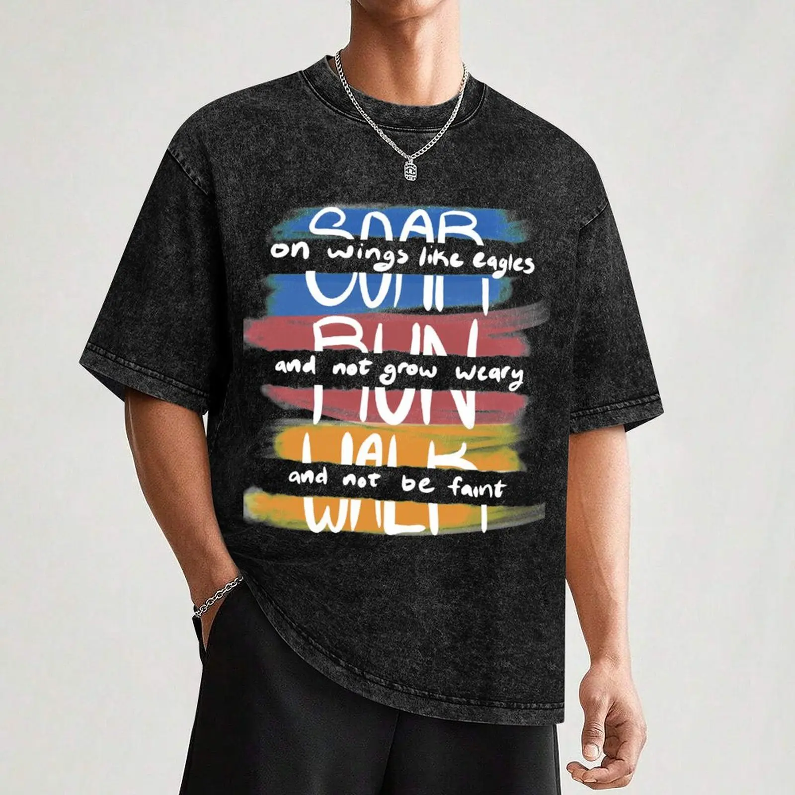 Isaiah 40:31 - Soar, Run, Walk T-Shirt plus sizes new edition t shirts for men cotton image 3