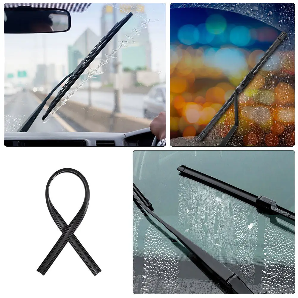 

10Pcs Rubber Windshield Wiper Refills Universal Fit Weather Resistant Rust Proof Easy Install Car Wiper Inserts Replacement