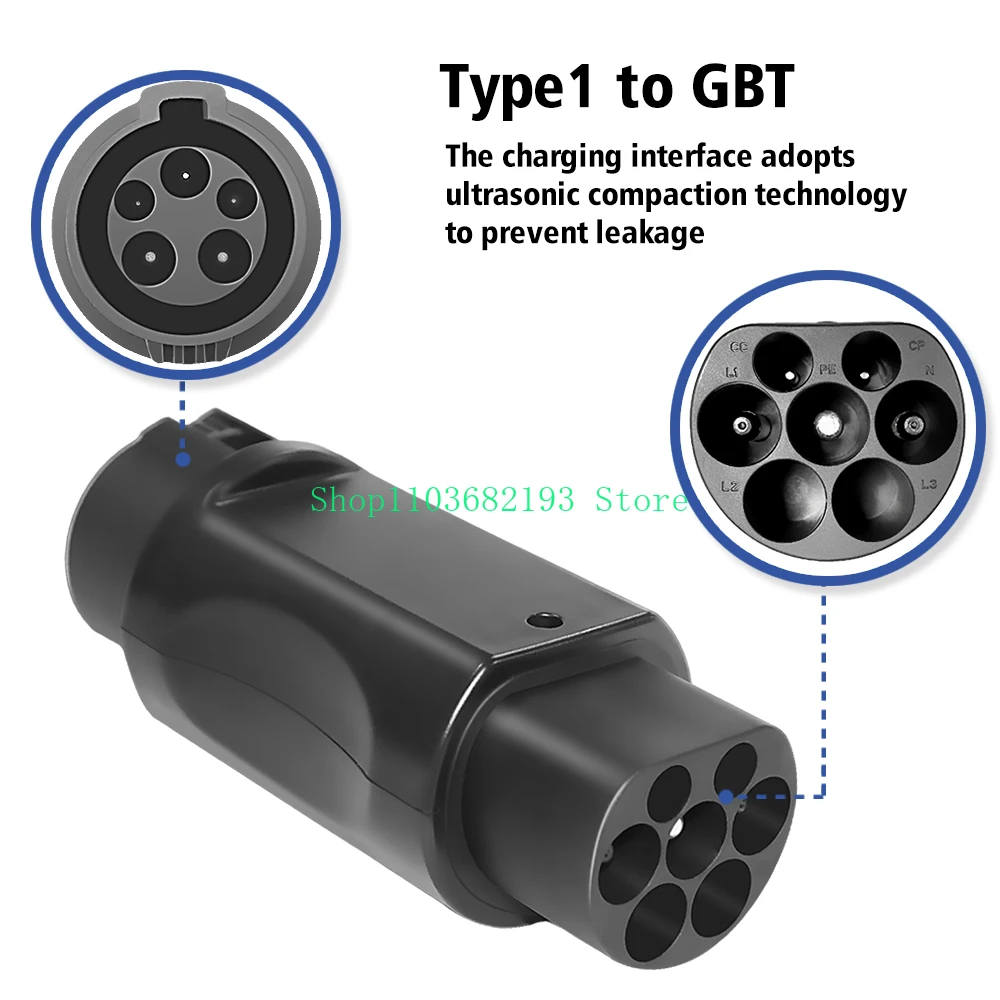 Type1 To GBT EV Adapter GB/T Electric Vehicle Socket J1772 Plug Charging Converter Adapter for Gbt Car Converter Charger 32A