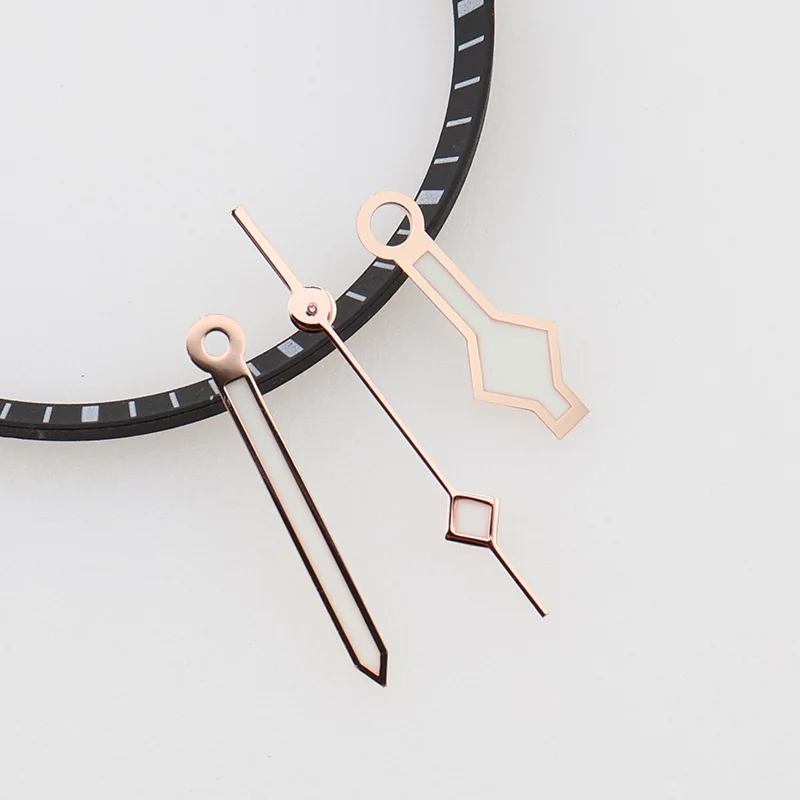 Snowflake Hands NH35 Silver Diver Hand Set Pointer Green Lume Needles for Seiko Mod NH35/NH36 Automatic Movement Mens Watches