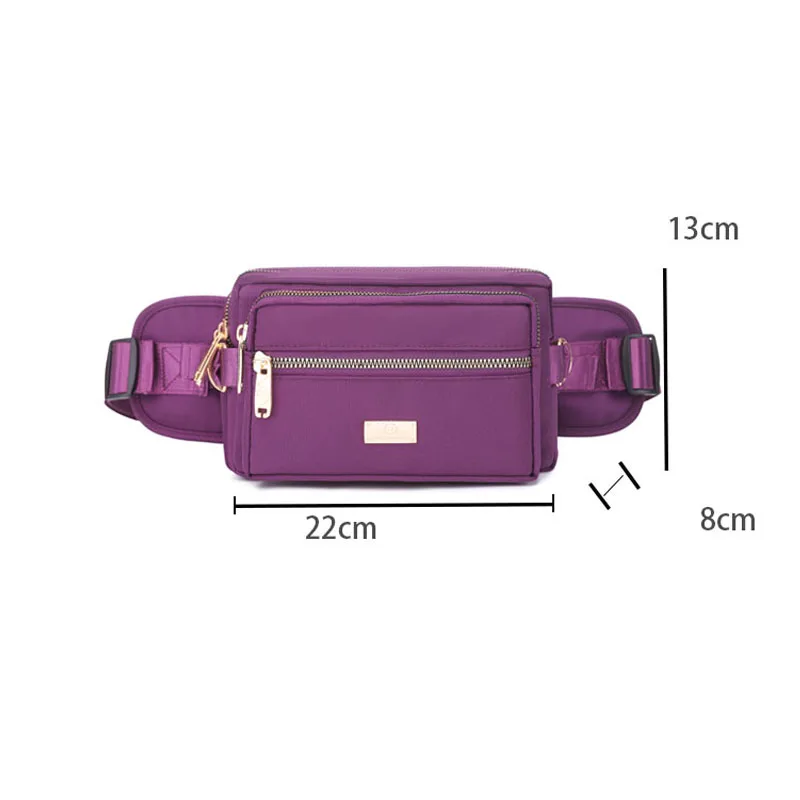 Fashion Women Waist Bag Casual Fanny Pack Men Purse Large Belt Phone Pouch Oxford Outdoor Travel Waist Packs Banana Hip Bags