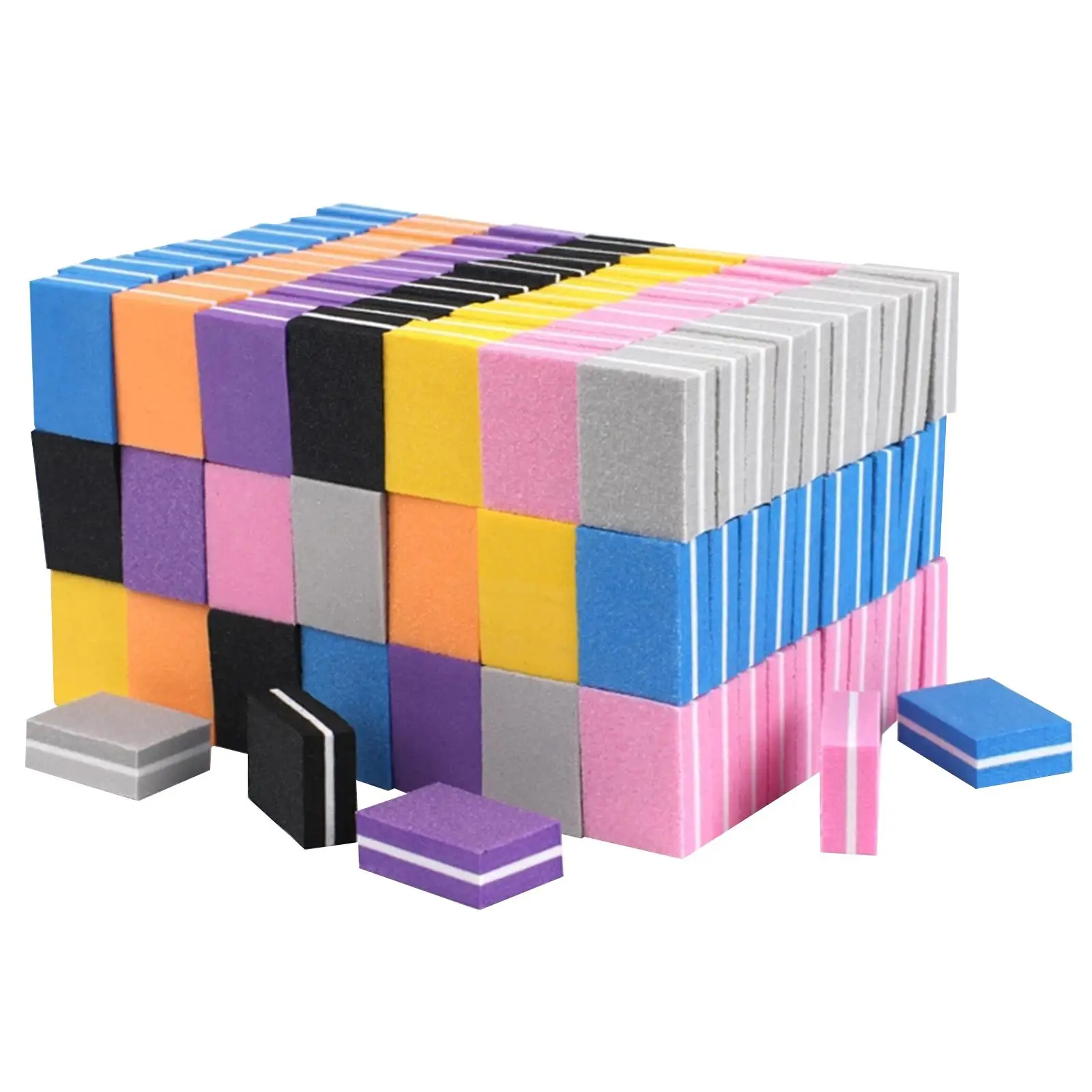 ネイルバッファーブロック 中粒度 長方形ネイルファイル プロのマニキュアツール サロンや家庭用