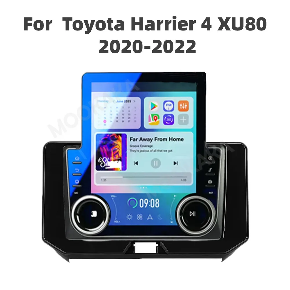 Car Radio Andriod 13.0 For Toyota Harrier 4 XU80 2020-2022 Carplay Auto Tesla Style Multimedia Player GPS Stereo Head Unit BT