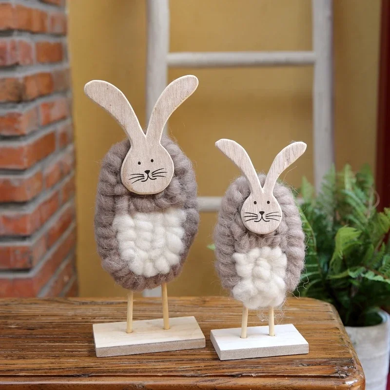 Moe ornaments Cute curly bunny children's bedroom living room ornaments gifts