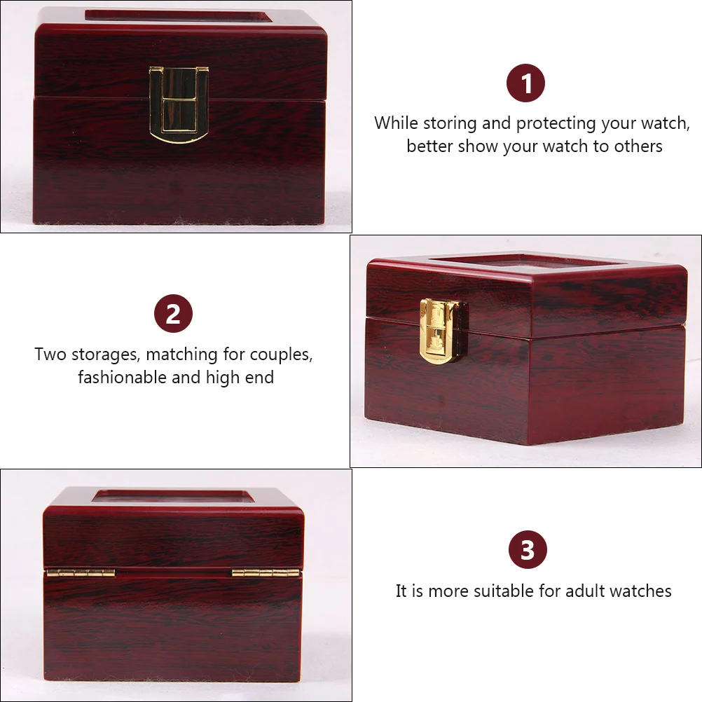 1Pcs Watch Storage Box Durable Safe Organizer for Home Office Travel Gift Packaging with Large Capacity Decorative