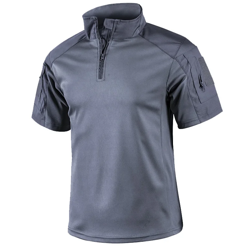 Camo Tactical Shirt Short Sleeve Quick Dry Combat T-Shirt Men's Camouflage Military Army T Shirt Outdoor Hunting Hiking Shirts