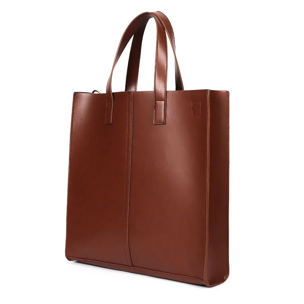 Men's Simple Handbag Large Capacity Tote Bag Fashion Casual Single Shoulder Crossbody Bag