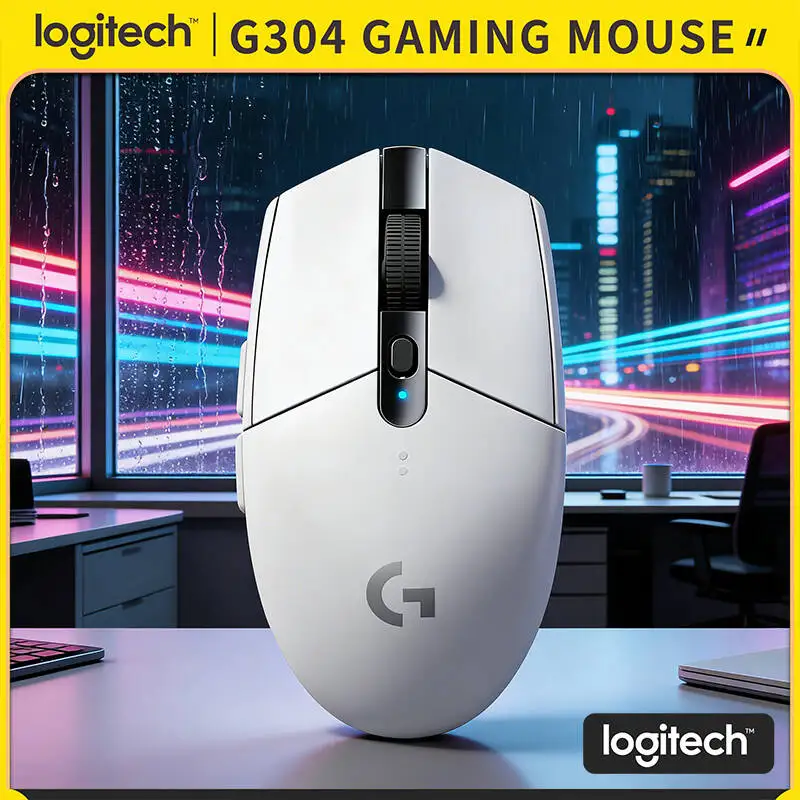 

Logitech G304 Wireless Gaming Mouse 12000 DPI HERO Sensor LIGHTSPEED 1ms 9-Month Battery Practical Design Users