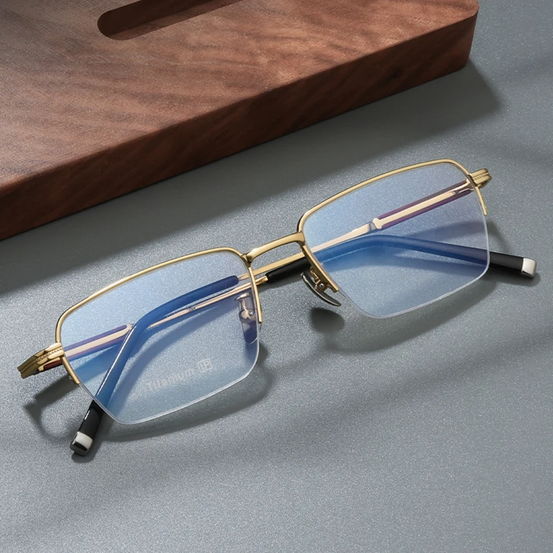 Men Prescription Glasses Clear Myopia Customized Progressive Recipe Lenses Eyeglasses Ocular Titanium Frame Wood New Design