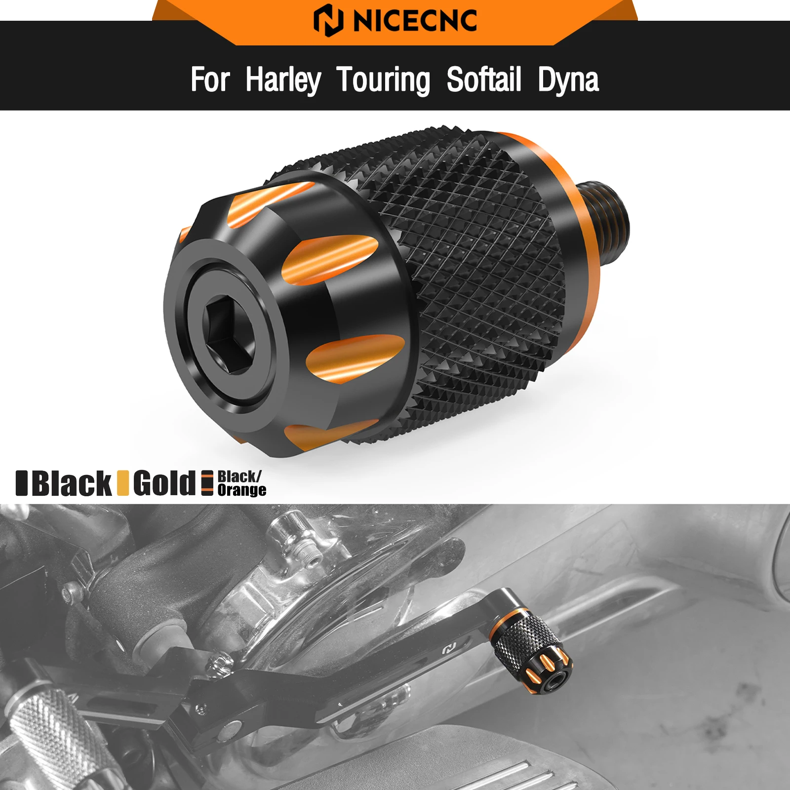 

For Harley Street Glide FLHX 2006-2023 Short Gear Shift Lever Peg Road Glide FLTRX Road King FLHR Street Bob FXBBS 114 Low Rider