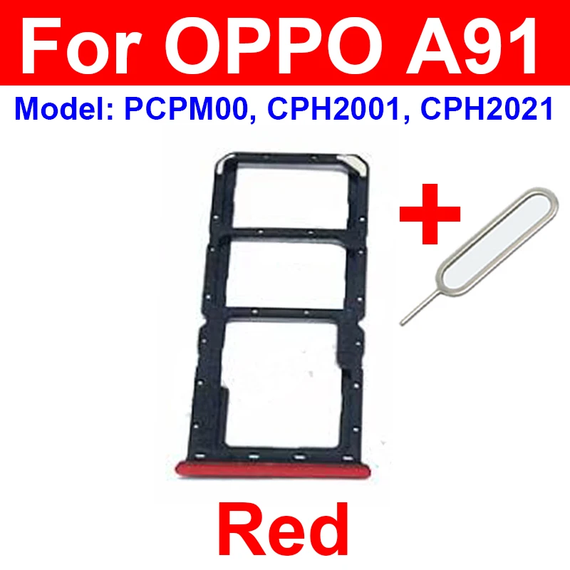 For OPPO A91 A92 A92s A93 4G 5G Card Slot Adapter Reader Sim Card Tray Holder Replacement Repair Parts