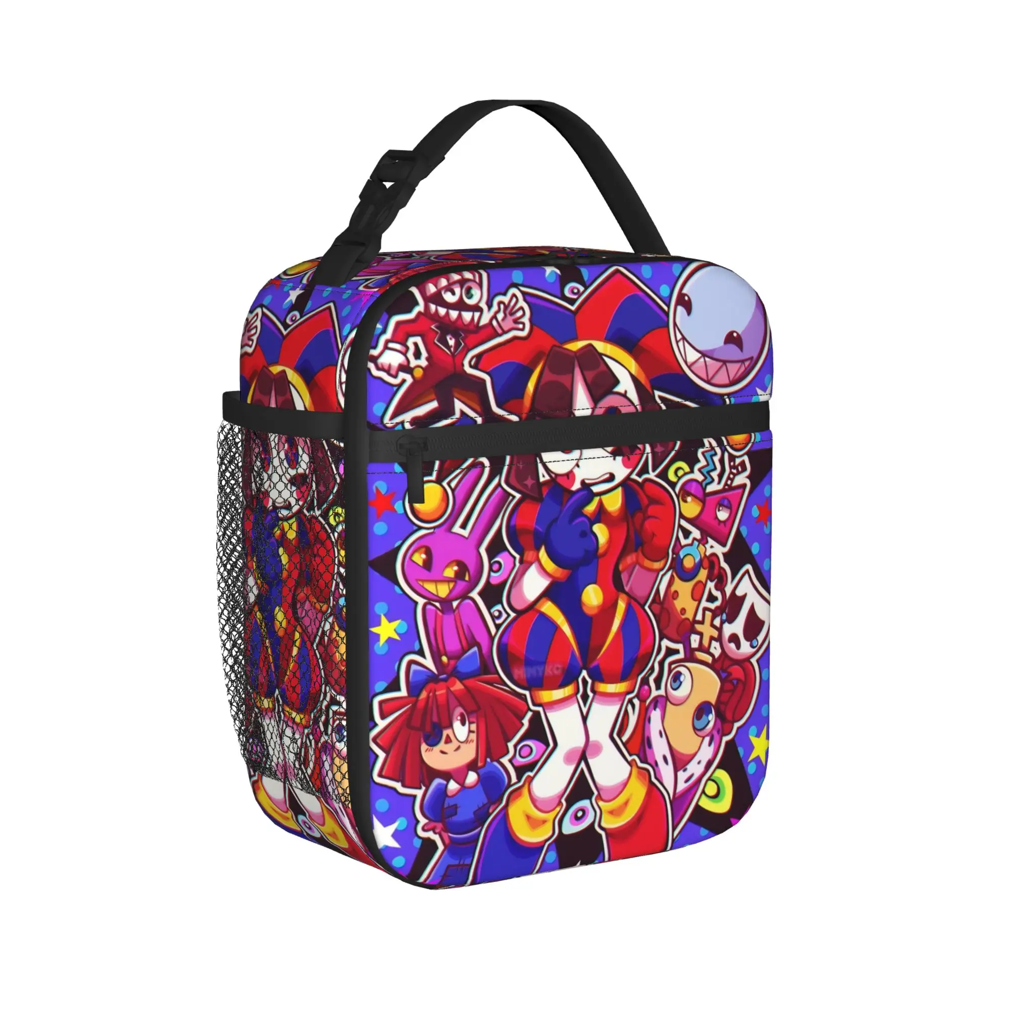 Cartoon Digitals Circus Thermal Insulated Lunch Bags for School  Portable Food Container Bags Cooler Thermal Lunch Boxes