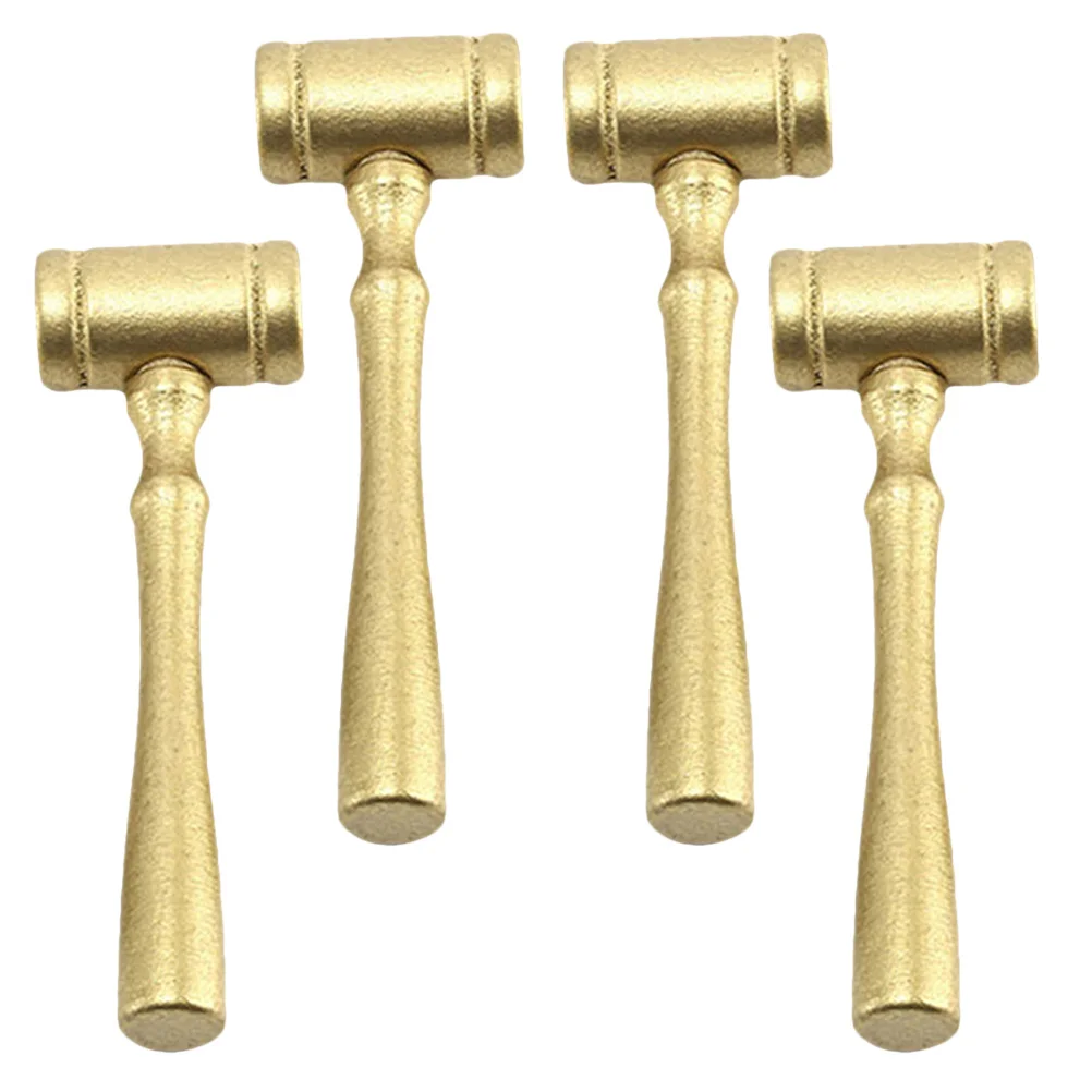 4 قطع من مطرقة القاضي الخشبية الصغيرة، مطرقة صغيرة خفيفة الوزن لمراقبة المزاد، زي المحامي، دعامة اللعب للحفلات #6