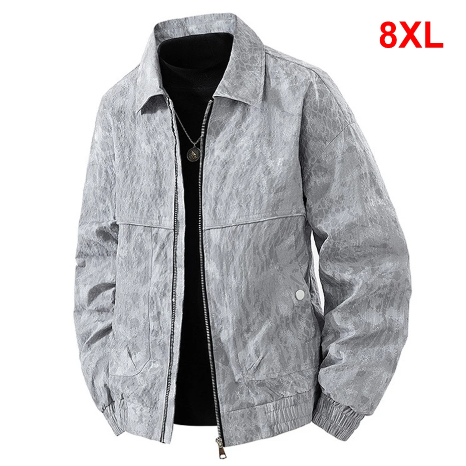 

8XL Plsu Size Camouflage Jacket Men Vintage Lapel Jacket Coats Fashion Casual Camo Coat Male Big Size 8XL