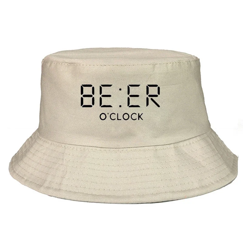 Statement Beer O'Clock Fun Print Hats Vintage Breathable Streetwear Outdoor Harajuku Casual Versatile Fisherman Fishing Caps Hat