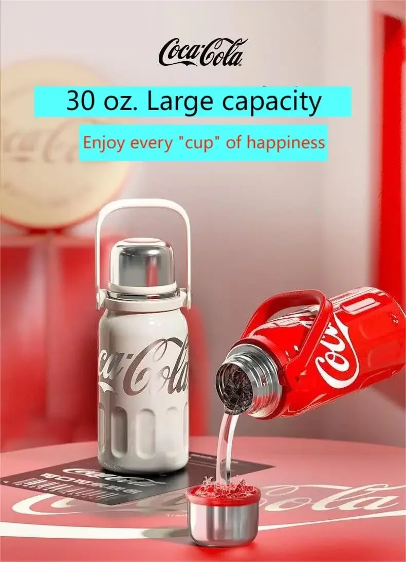 800/1000ml Sports Kettle Dual-purpose Drinking Cap Stainless Steel Leak-proof Insulated Coffee Mug Portable Acuum Travel Mug