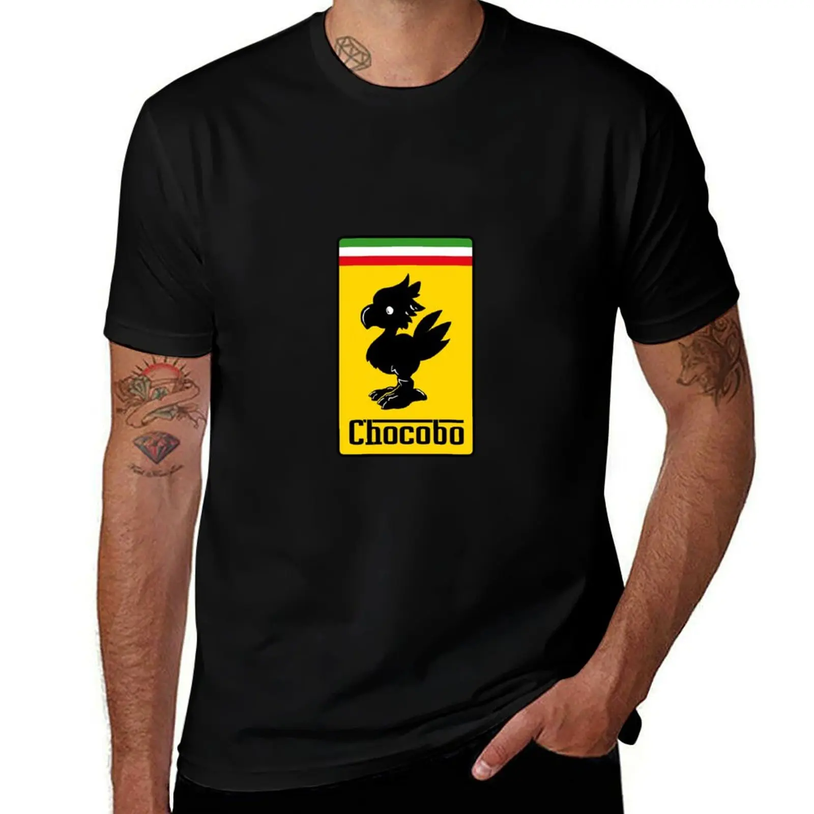 Scuderia Chocobo T-Shirt Basic Lightweight Short Sleeve Tee T-Shirt