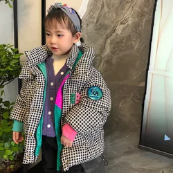 Girls Coat Jacket Cotton Outwear 2022 Black Warm Thicken Velvet Winter Windbreaker Children's Clothing