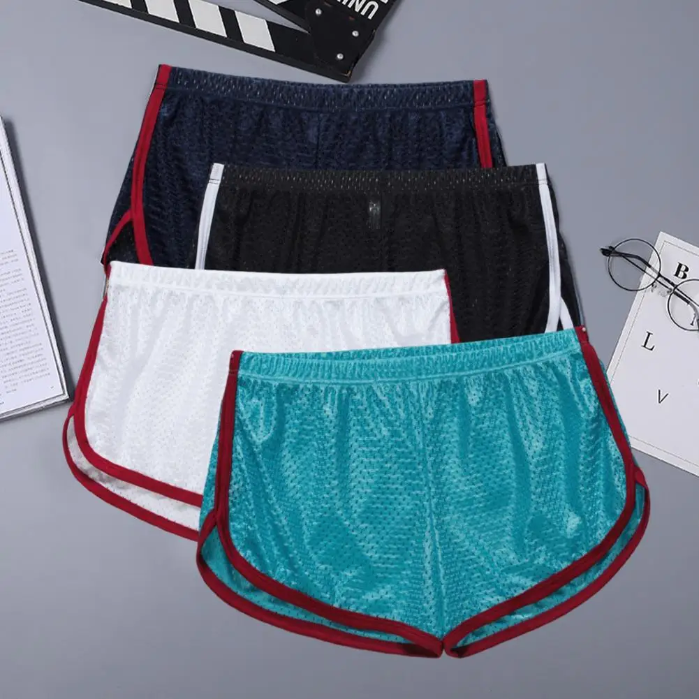 Sous-vêtements taille basse sans couture pour hommes, caleçons de sport pour jeunes, boxers portables