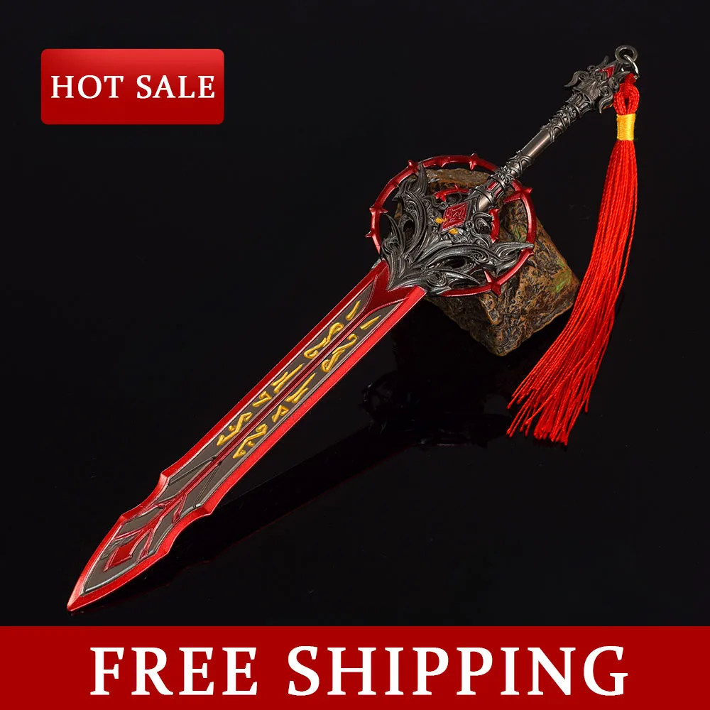 22CM Xiu Luo Sword Naraka Bladepoint Game Periphey Full Metal Craft Weapon Model Ornaments Collectible Katana Toy Boy Gifts