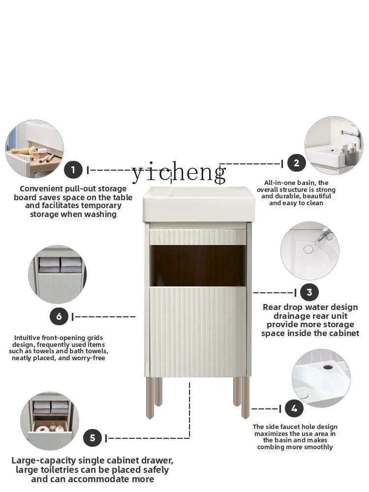 

TWR bathroom cabinet balcony cabinet toilet hand and face integrated basin combination