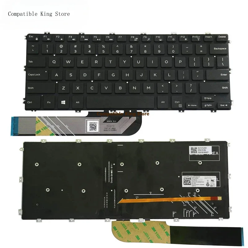 d+New US Replacement Keyboard for Dell Inspiron 5480 5481 5482 5485 5488 5491 5580 5582 5585 5591 7386 7580 7586 No Frame
