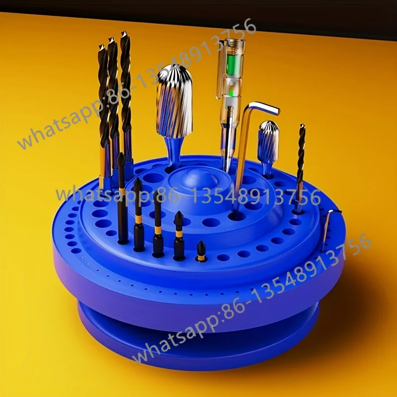 

Rotary cutter head holder, spindle drill table, tool hole, screwdriver head holder, drill bit storage box