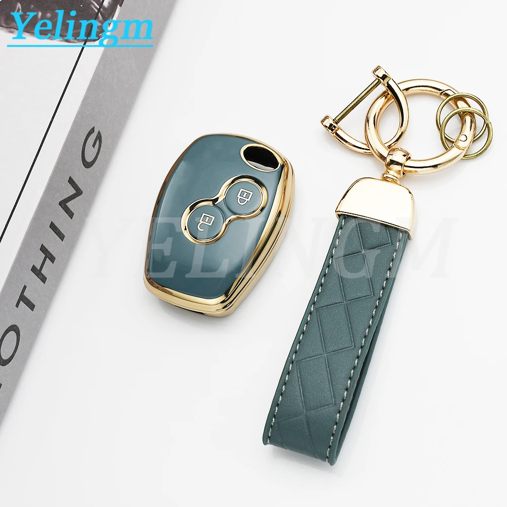 Funda para Llaves de 2 Botones para Renault Clio 3, Logan 2, Dacia Duster, Sandero Stepway, Lada Largus, Nissan Almera y Terrano