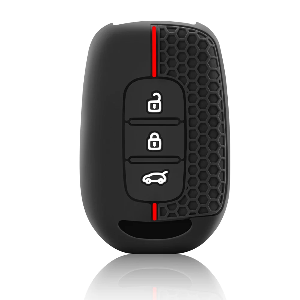 Coque Silicone Pour Télécommande De Voiture - Protection Contre Chutes, Poussière, Rayures - Couleurs : Noir, Bleu Foncé, Rouge - 13