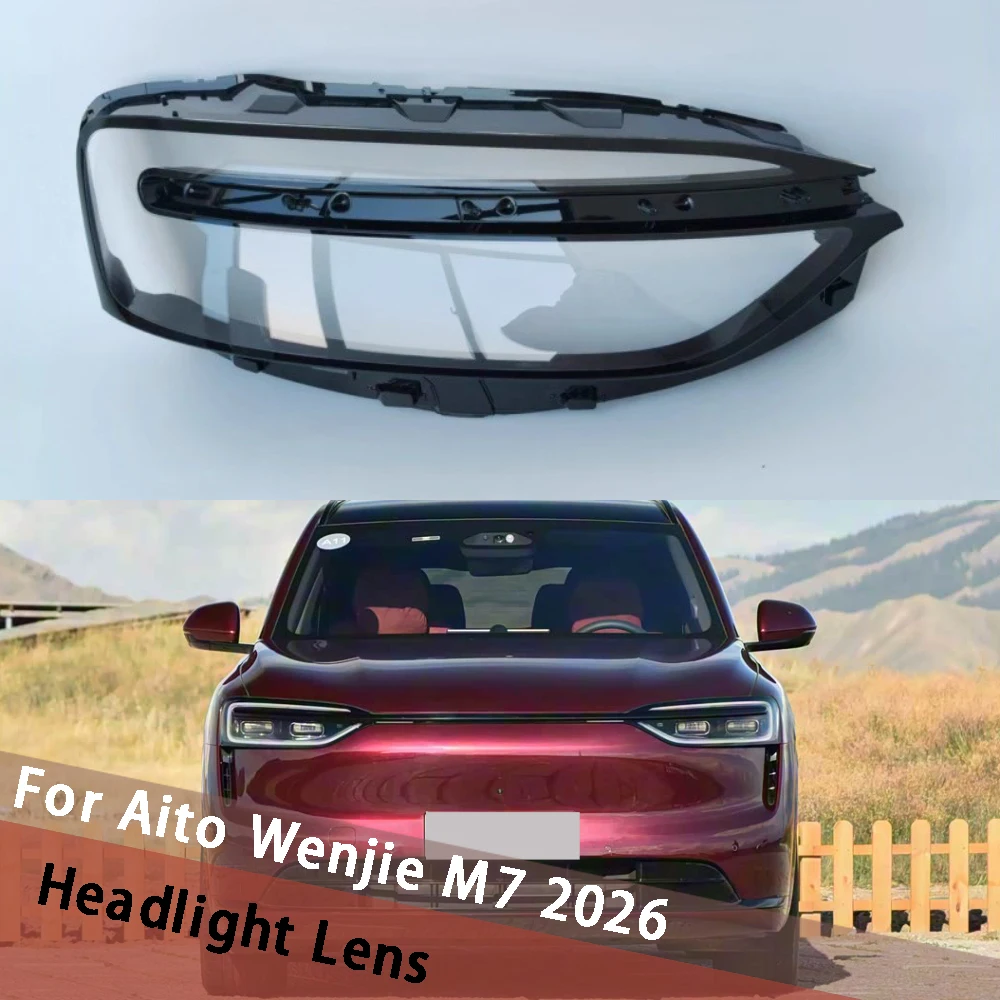 

For Aito Wenjie M7 2026 Headlamp Lamp Shell Transparent Headlight Cover Lens Plexiglass Replace Original Lampshade Housing
