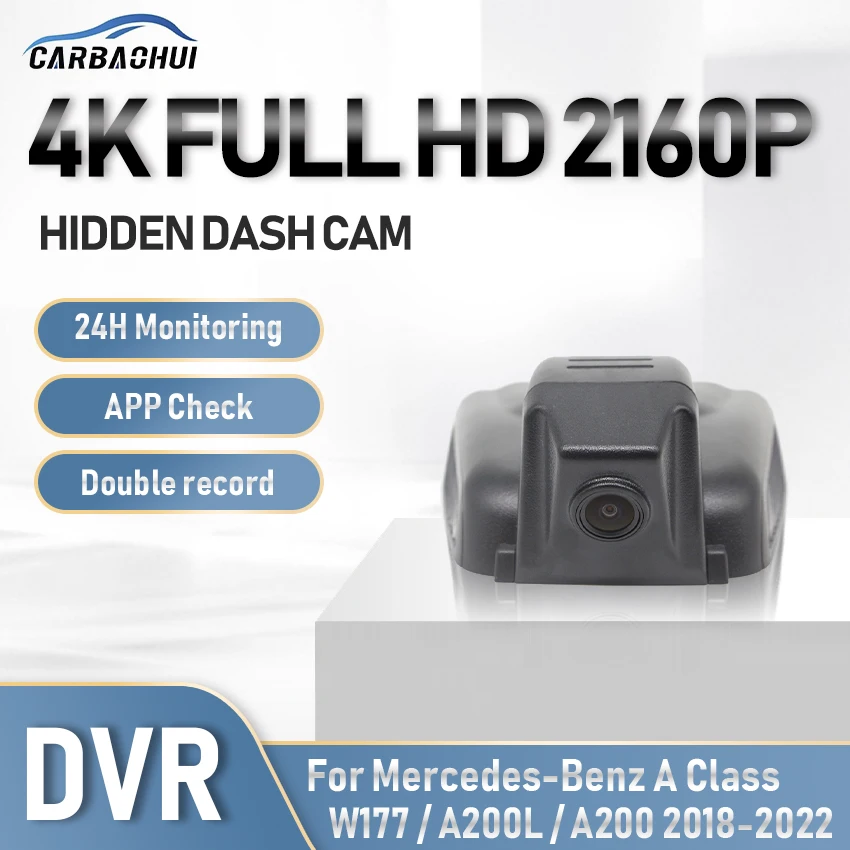 4K 2160P Car DVR Dash Cam Camera Wifi 24H Parking record Driving Video Recorder For Mercedes-Benz A Class W177 A200 A200L Sports