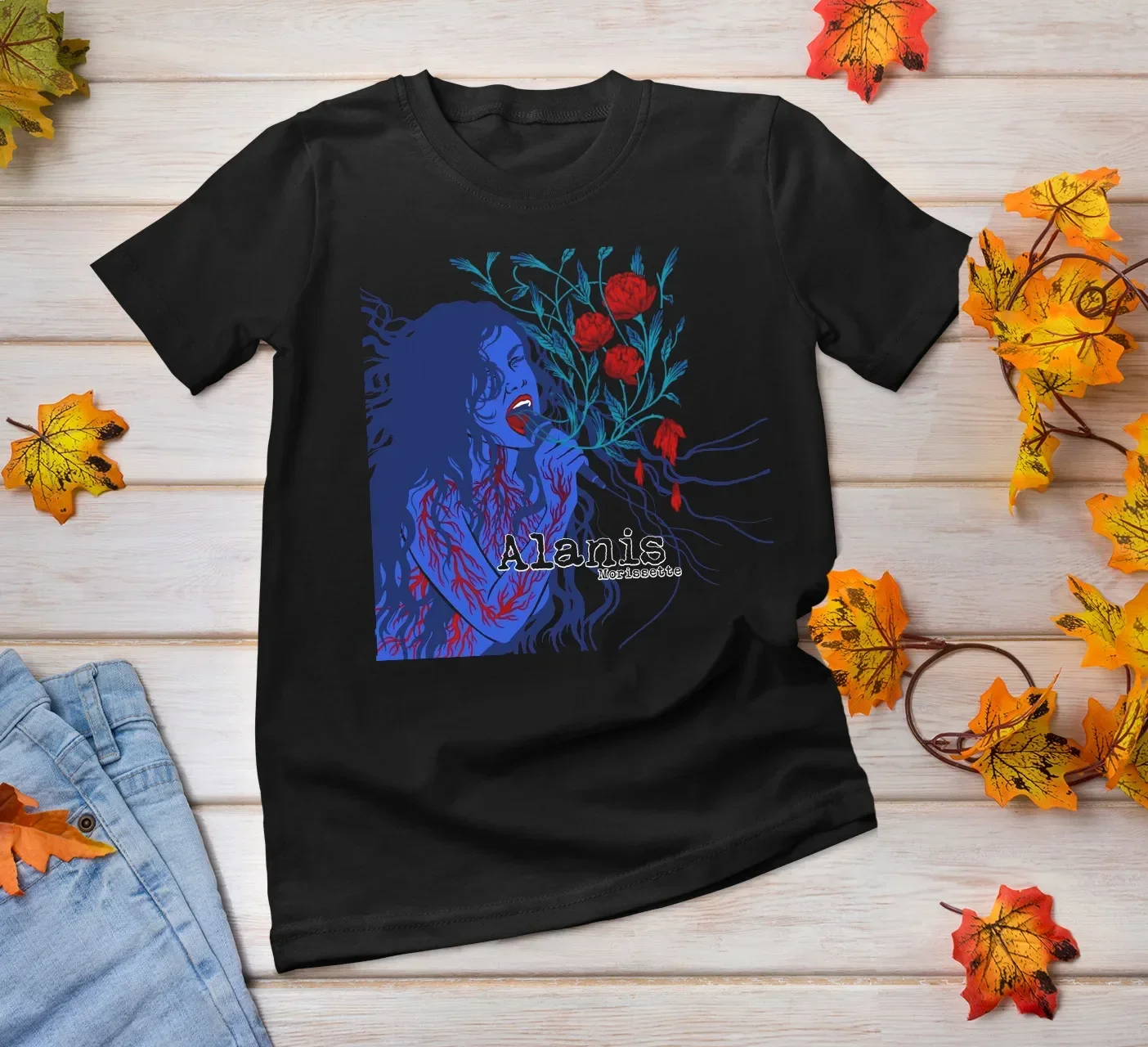 Camiseta Alanis Morissette Black Short Sleeve Unisex All Size S-234XL