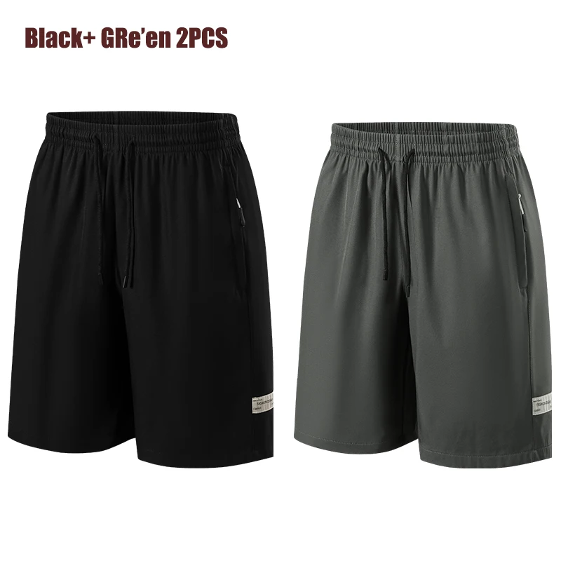 Pantalones cortos deportivos de seda de hielo suave de alta calidad para exteriores, pantalones cortos cómodos multifuncionales transpirables de 5 minutos para correr, pantalones cortos de verano para hombre