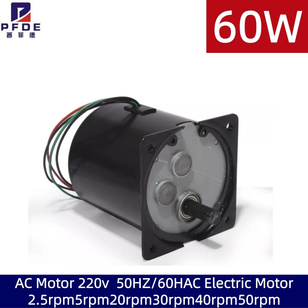 

Электродвигатель переменного тока 60W 80KTYZ 220В 50/60 Гц, синхронный двигатель с постоянными магнитами, 2.5 об/мин, 5 об/мин, 20 об/мин, 30 об/мин, 40 об/мин, 50 об/мин