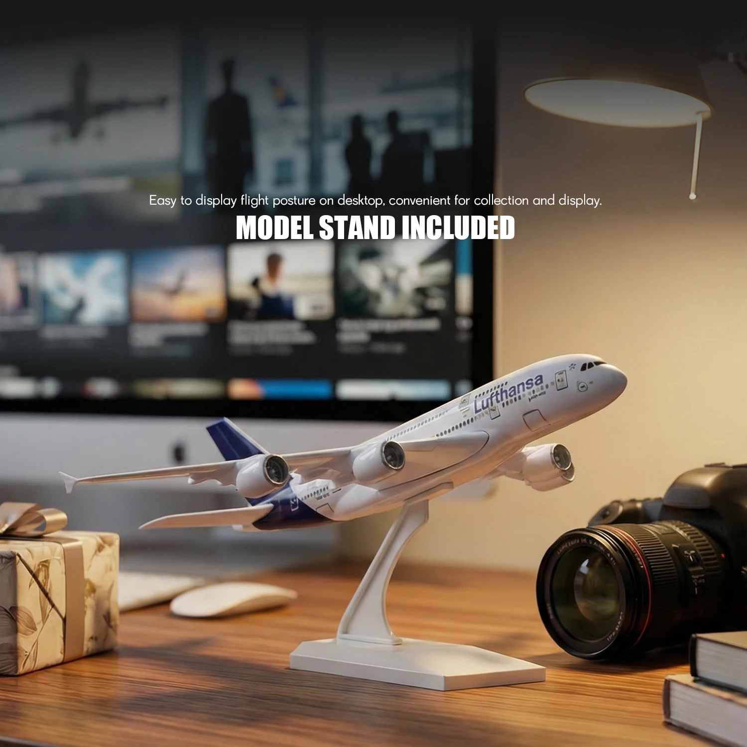 

Масштабная модель самолета A380 (Германия) из ABS-пластика, 11,4 дюйма, с подставкой, настольный авиационный сувенир для взрослых энтузиастов