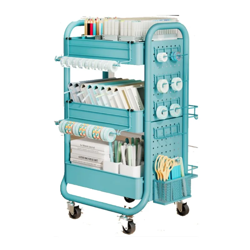 Mobile Bookshelf Bookcase Storage Cart Wheeled Cart Home Study Student Children's Bookshelf Shelf접이식 카트