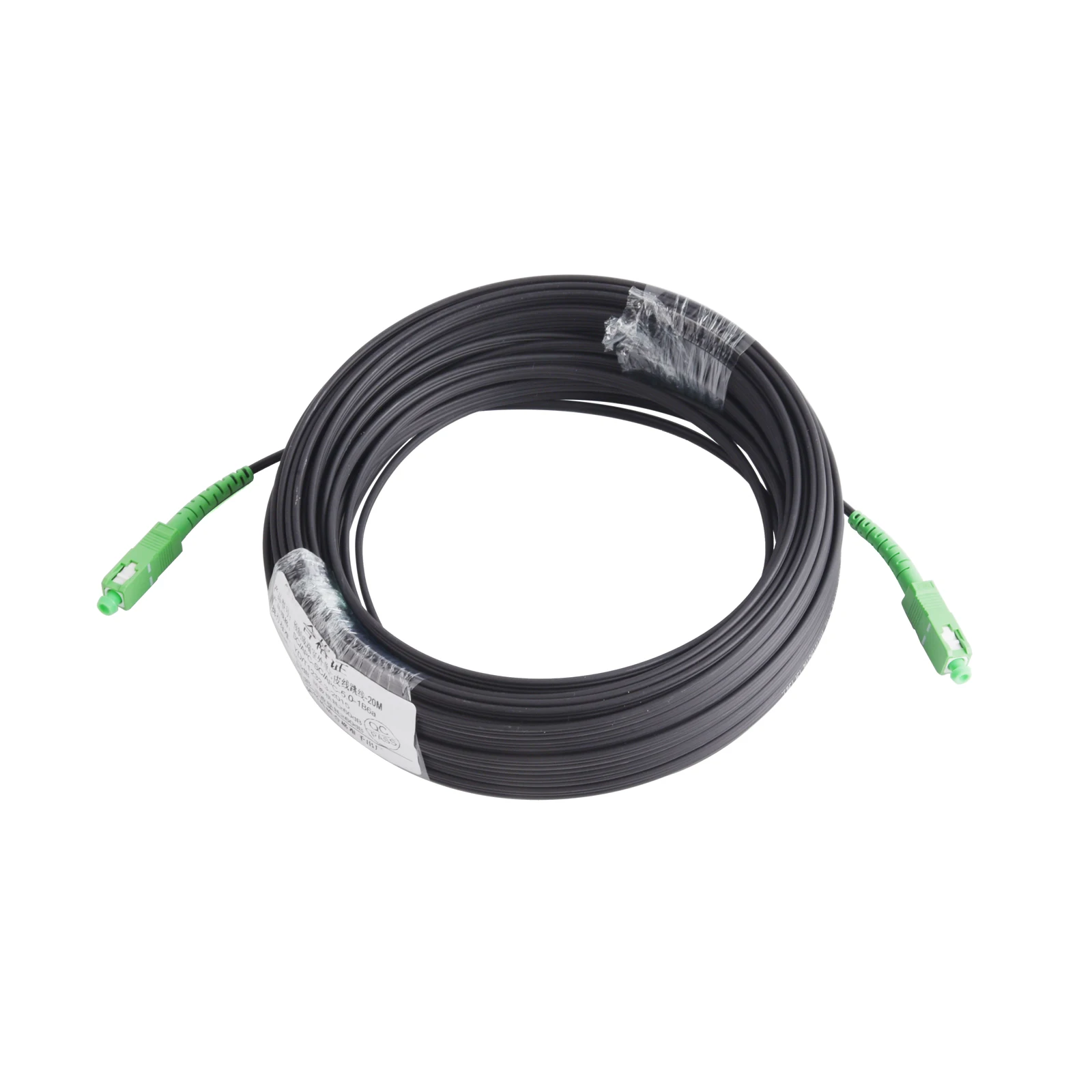 Cable óptico de fibra óptica de 1 núcleo, Conector de conexión simple, modo único, 20M, 30M, 40M, 50M, 60M, 70M, APC SC a APC SC