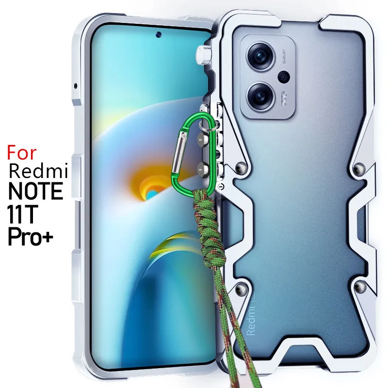 

Luxury aluminum alloy hollow heat dissipation Phone Case For Xiaomi Redmi Note 11T 11 SE 11E Pro Pro+ 5G Shockproof Back Cover