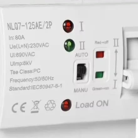 110V Power Switch Dual Power Switch For Critical Moment Protection Space-Saving Design Seamless Transition 110V