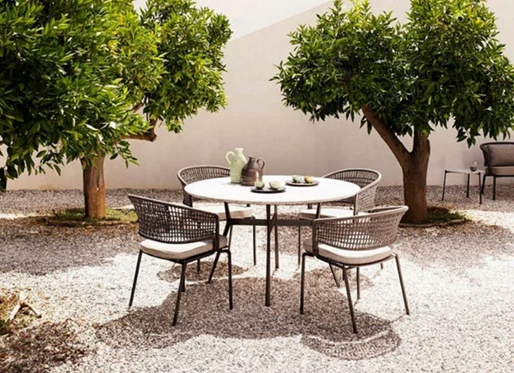 

Hotel Luxury Modern Wholesale Restaurant Cane Wood With Arms Rattan Dining Chairs