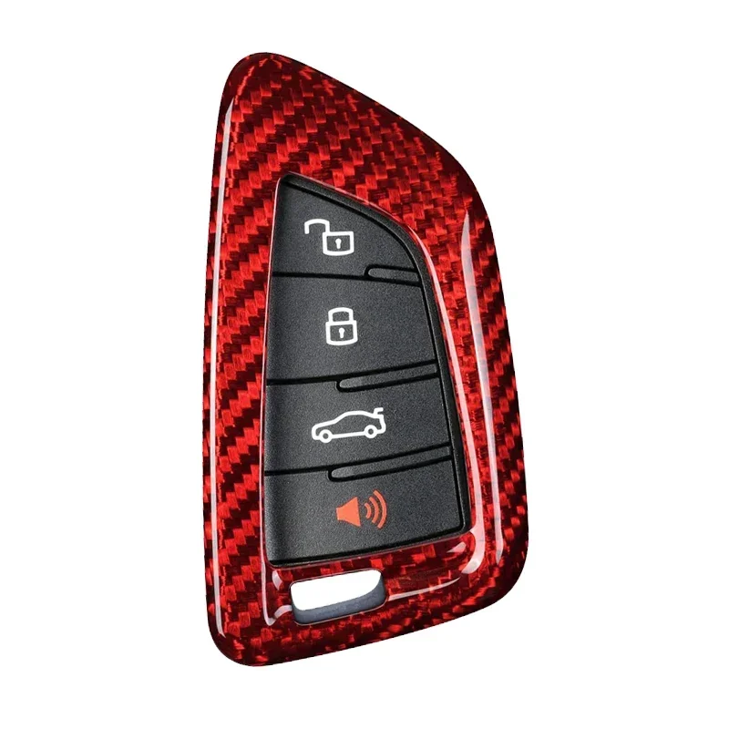 Key Cover For TOYOTA SUPRA Carbon Fiber Key Fob Shell Case Protector For Toyota GR Supra TRD A90 MK5 Car Key Accessories