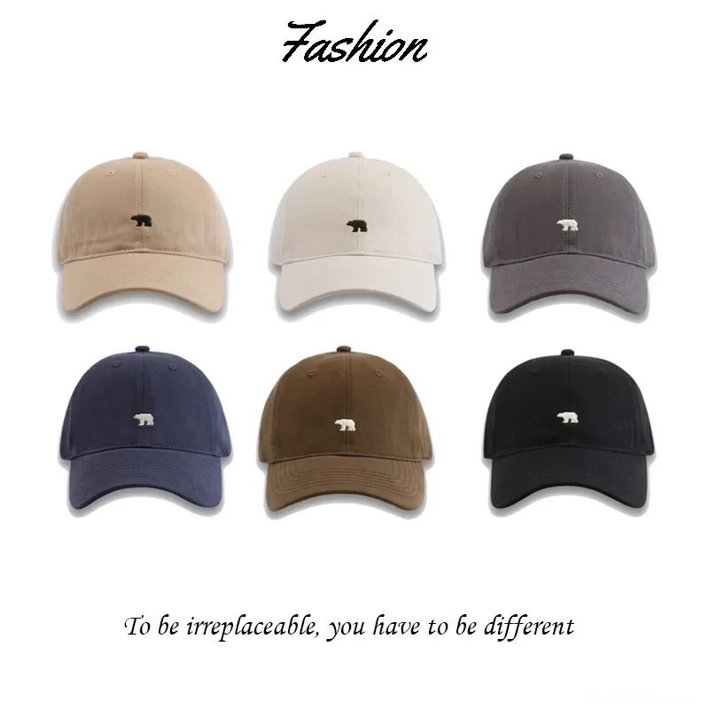 Stylish Polar Bear Embroidered Baseball Cap Sun Protective Breathable Adjustable ldeal Casual Hat Men Women Unisex Baseball Caps image 3