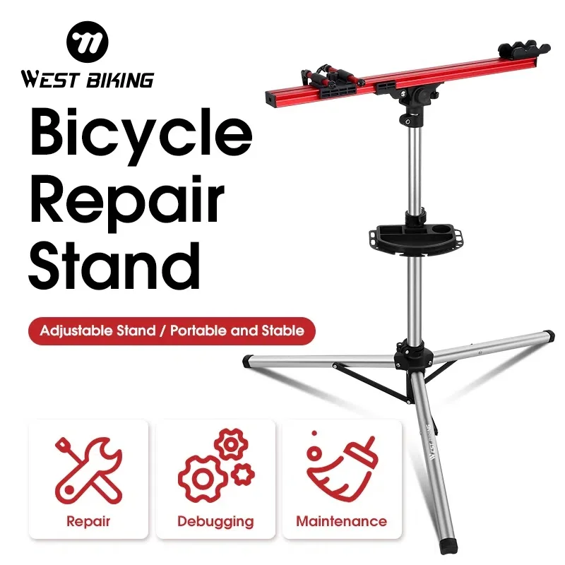 WEST BIKING Professional Bike Repair Stand Foldable Adjustable Wash Rack MTB Road Bicycle Maintenance Workstand Bike Accessories