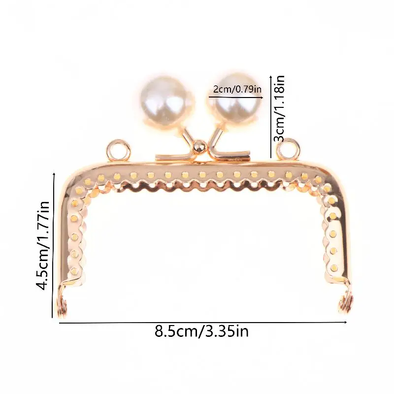 Candy Bead Square Purse Frame Light Gold Anti Rust Bag Clasp Hardware for Handmade DIY Sewing Bag Making Craft Hobbyists