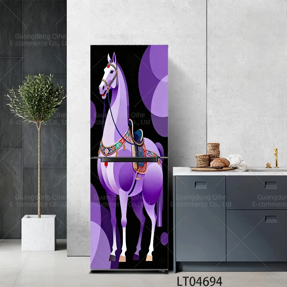 Immagine 5: Adesivo Murale per Frigorifero con Poster Birra Retrò, Design Cabina Telefonica, Impermeabile, per Cucina, Pellicola Vinilica per Porta Frigo