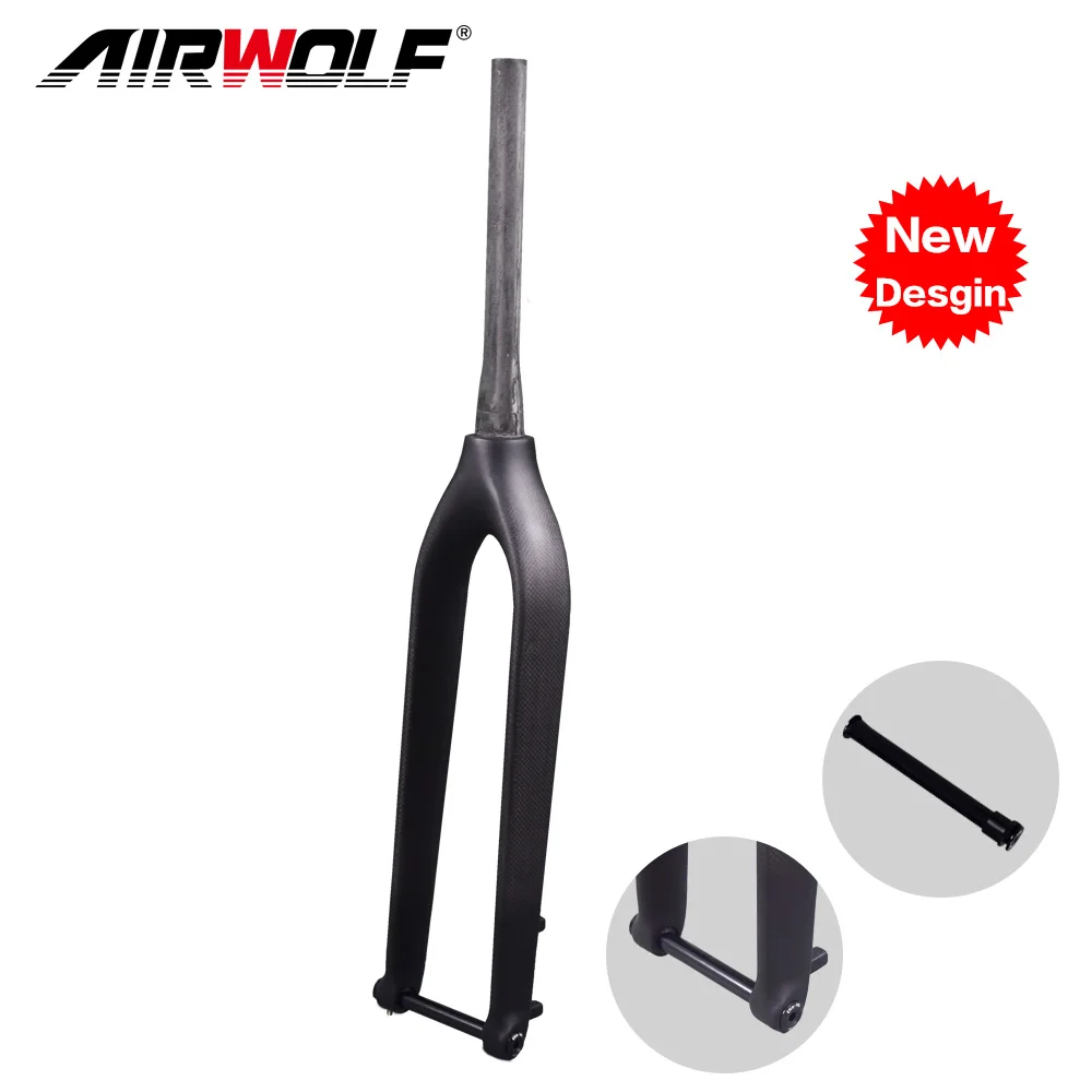 AIRWOLF Rigid Fork 29 Carbon Mtb Fork Mountain Bicycle Disc Brake Rotor 160mm Steerer Tube 1-1/8