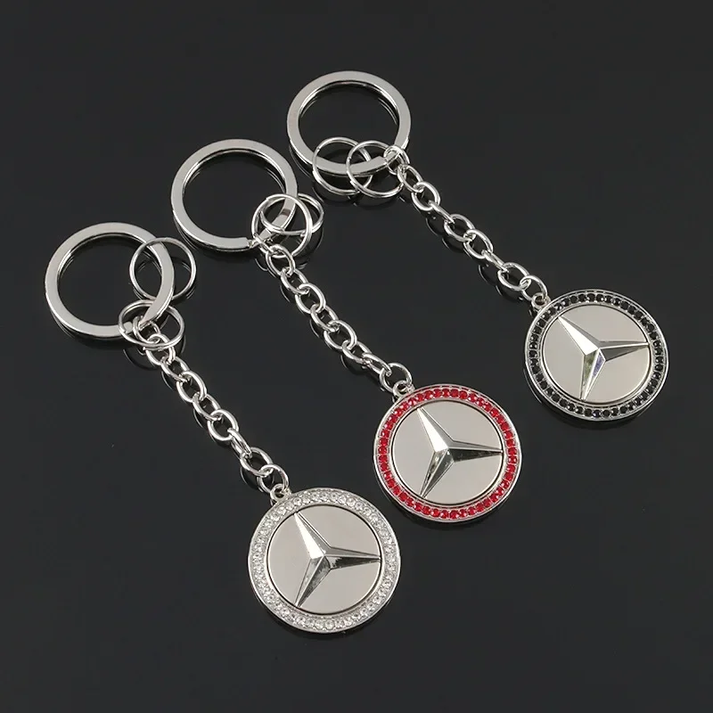 Alloy Car Keychain Keyring Key Ring Holder For Mercedes Benz Mercedes Benz W204 C63 W124 W203 A B C E S CLASS CLA CLS SL SLC SLK