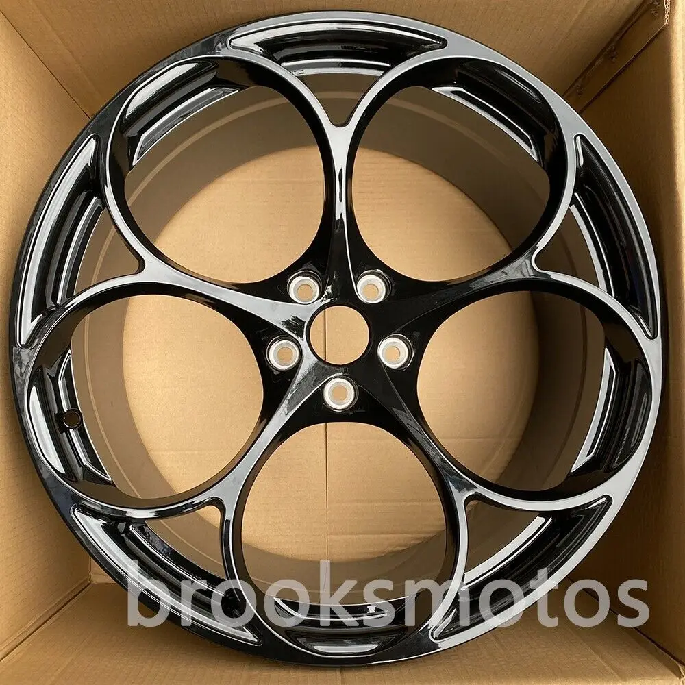20" STAGGERED GLOSS BLACK STYLE FORGED WHEELS RIMS FIT 2013+ PORSCHE CAYMAN 981