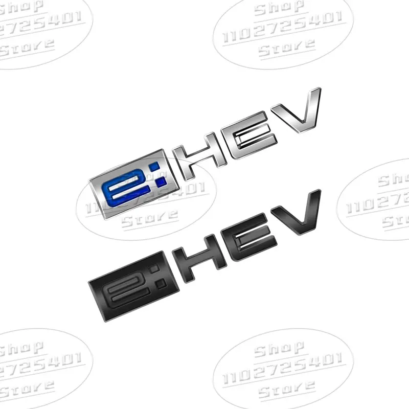 HEV Logo Plastic Sticker For Civic Odyssey Accord Hybrid Fit Deco Rear Bumper Trunk Side Fender Badge Emblem Car Styling
