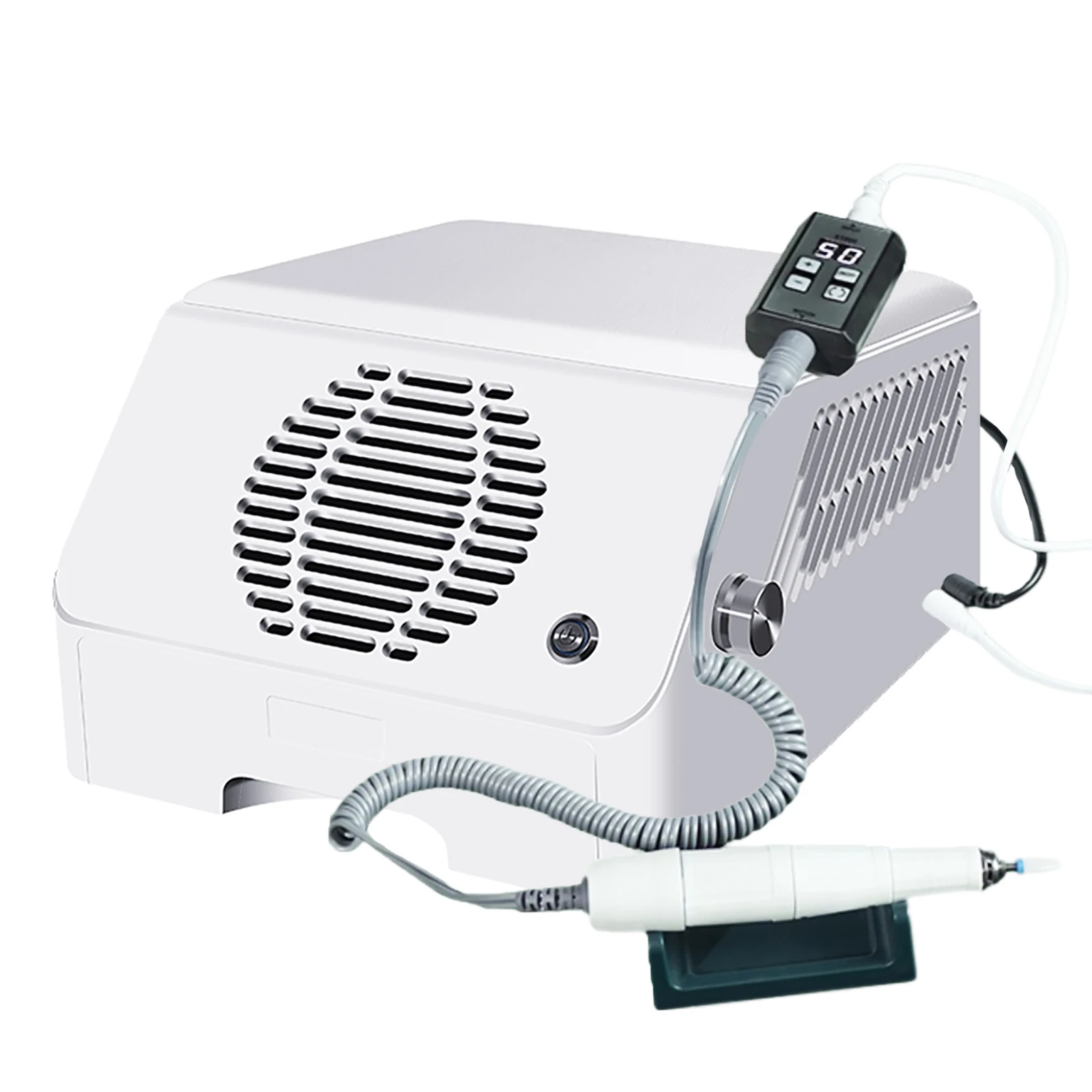 Multifunctional Salon Manicure Gear with Hand Rest & Nail Dust Extractor